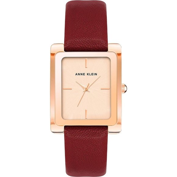 Women's Gold Tone Leather Strap Water Resistant Quartz Movement Watch - Picture 1 of 5